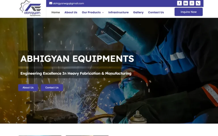 Abhigyan Equipments website