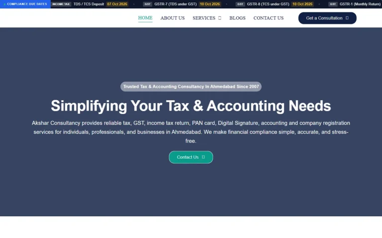 Akshar Consultancy website