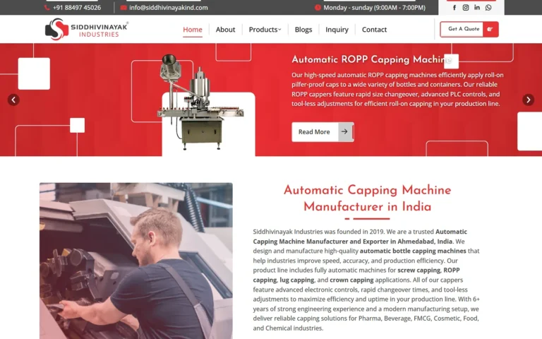 Siddhivinayak Industries website