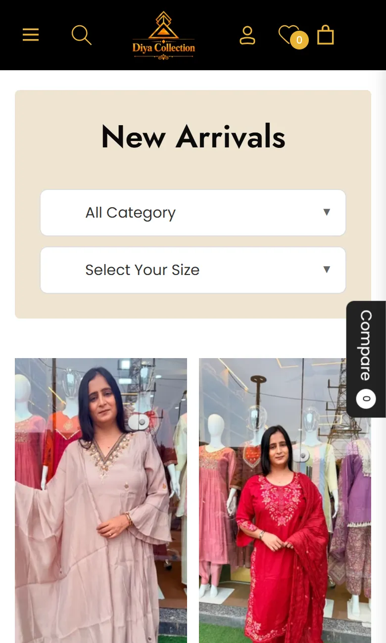 Diya Collection on a phone