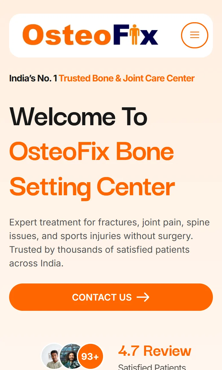 OsteoFix Bone Setting Center on a phone